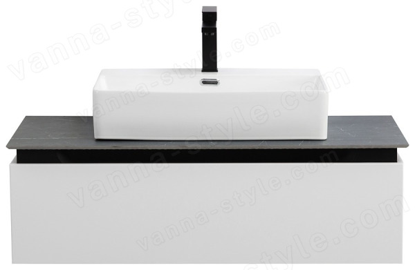 Тумба с раковиной Cezares Slider 00-00018468 101x30 подвесная, белая матовая 101x30 подвесная, белая матовая