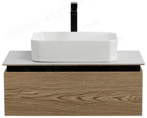 Тумба с раковиной Cezares Slider 00-00018475 81x30 подвесная, дуб тангент 81x30 подвесная, дуб тангент