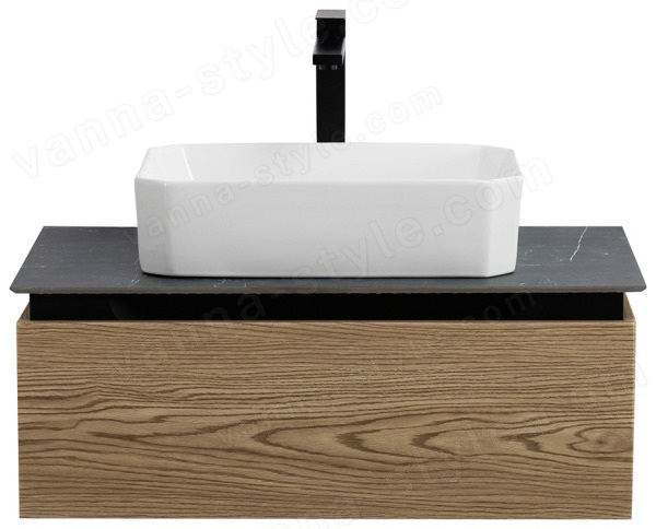 Тумба с раковиной Cezares Slider 00-00018483 81x30 подвесная, дуб тангент 81x30 подвесная, дуб тангент