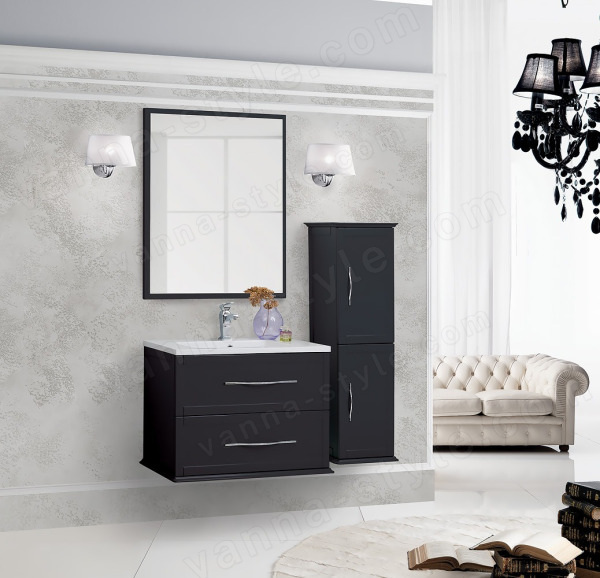 Тумба с раковиной Cezares Tiffany 00-00012644 60x56 подвесная, черный графит 60x56 подвесная, черный графит