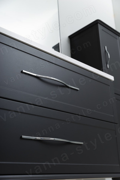Тумба с раковиной Cezares Tiffany 00-00012650 100x56 подвесная, черный графит 100x56 подвесная, черный графит