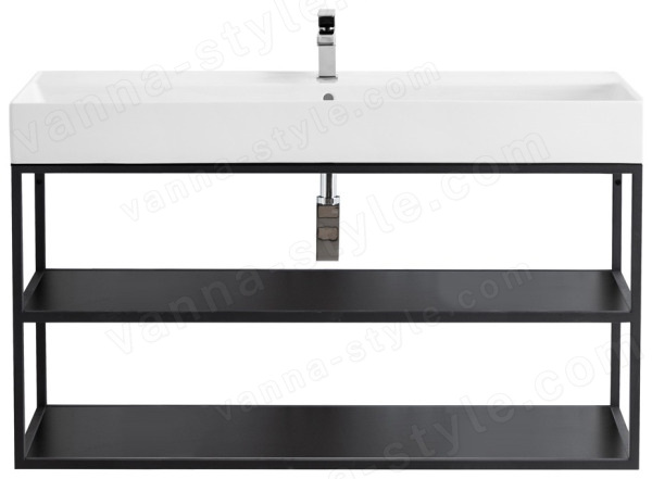 Консоль с раковиной Cezares Cadro 00-00011445 120x71 подвесная, черная 120x71 подвесная, черная