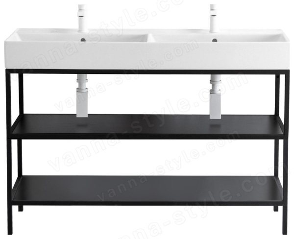 Консоль с раковиной Cezares Cadro 00-00012905 120x86 напольная, черная 120x86 напольная, черная