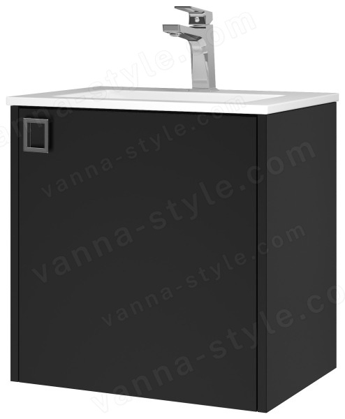 Тумба под раковину в ванную Uperwood Aurora TAurora50bm 50x35, черный матовый 50x35, черный матовый