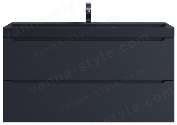 Тумба с раковиной Uperwood Tanos-Classic Quartz 3930421701 100x45, черная/уголь 100x45, черная/уголь