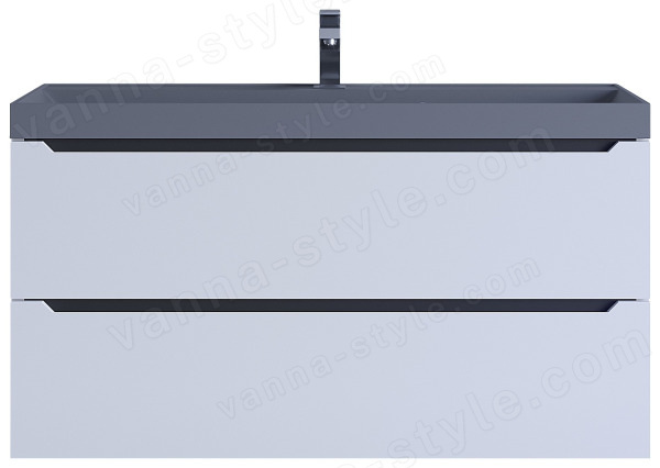 Тумба с раковиной Uperwood Tanos-Classic Quartz 3930421703 100x45, белая графит/бетон 100x45, белая графит/бетон