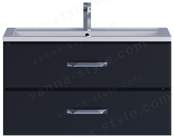 Тумба с раковиной Uperwood Foster 291020537 90x45 подвесная, черная 90x45 подвесная, черная