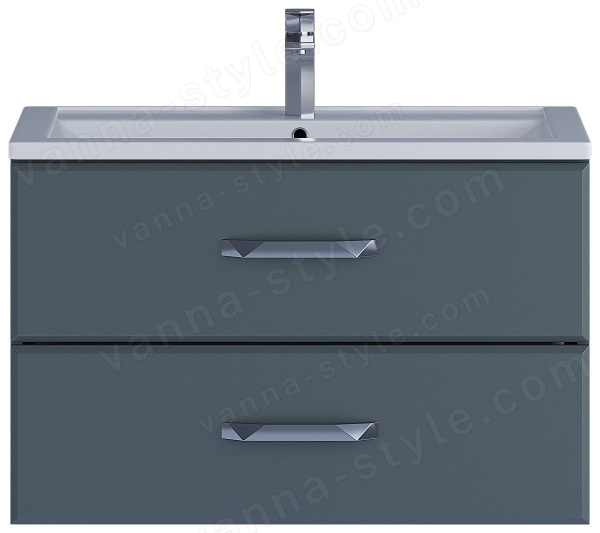 Тумба с раковиной Uperwood Foster 291020541 80x45 подвесная, серый графит 80x45 подвесная, серый графит