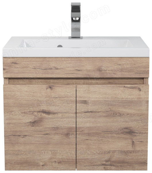 Тумба с раковиной Uperwood Eva 3930313467 50x35 подвесная, Крафт Табачный, с дверцами 50x35 подвесная, Крафт Табачный, с дверцами