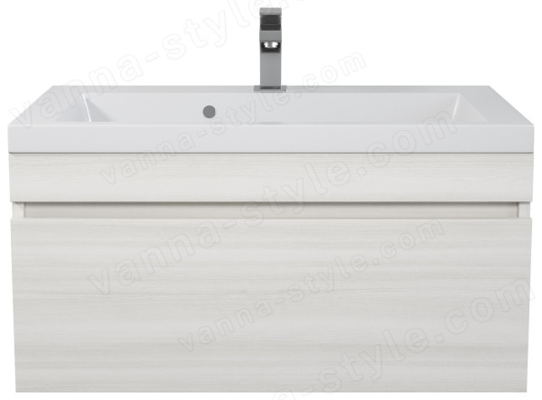 Тумба с раковиной Uperwood Eva 3930313470 75x47 подвесная, Дуб Харбор Белый, выдвижной ящик 75x47 подвесная, Дуб Харбор Белый, выдвижной ящик