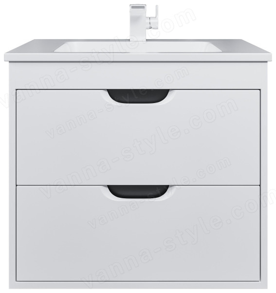 Тумба под раковину подвесная Uperwood Modul 2930205354 61x44, белая/графит 61x44, белая/графит