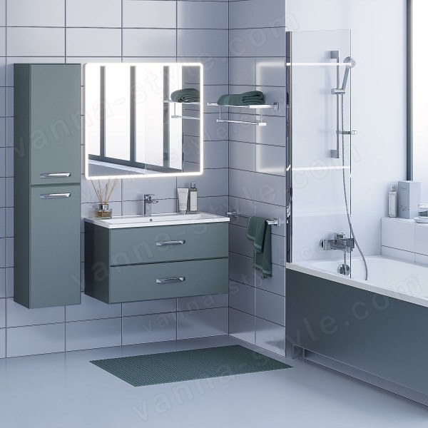 Тумба под раковину Uperwood Foster 291020523 90x45, серый графит 90x45, серый графит