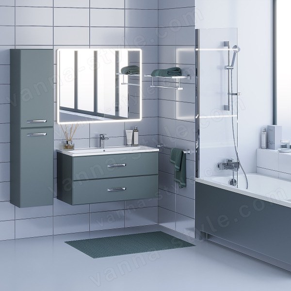 Тумба под раковину Uperwood Foster 291020524 100x45, серый графит 100x45, серый графит
