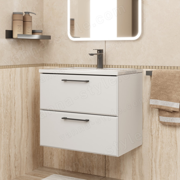 Тумба под раковину Uperwood Foster New TFosterNEW60w 60x40 подвесная, белая 60x40 подвесная, белая
