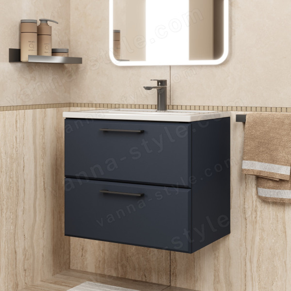 Тумба под раковину Uperwood Foster New TFosterNEW60b 60x40 подвесная, черная 60x40 подвесная, черная
