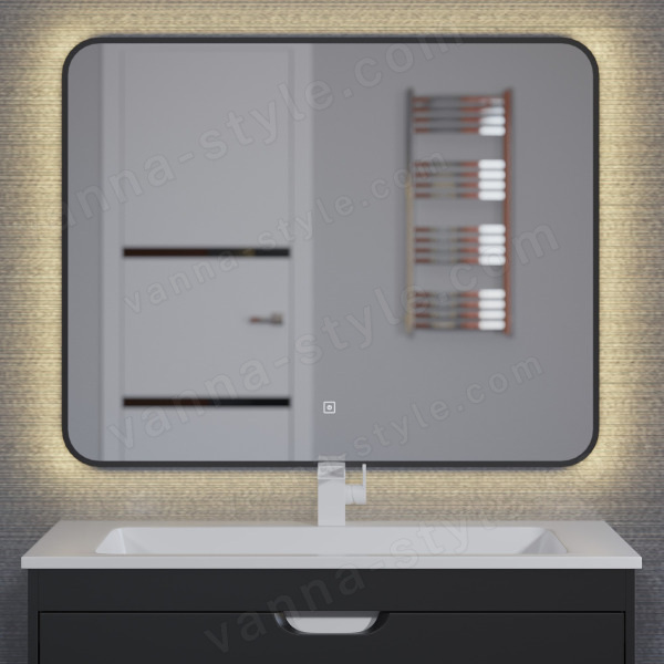 Зеркало с подсветкой Uperwood Modul 3049345674 60x80, черный 60x80, черный