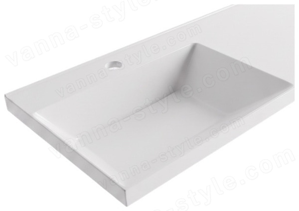 Раковина Uperwood Modern RModern120Lw 120x48, белая глянцевая 120x48, белая глянцевая
