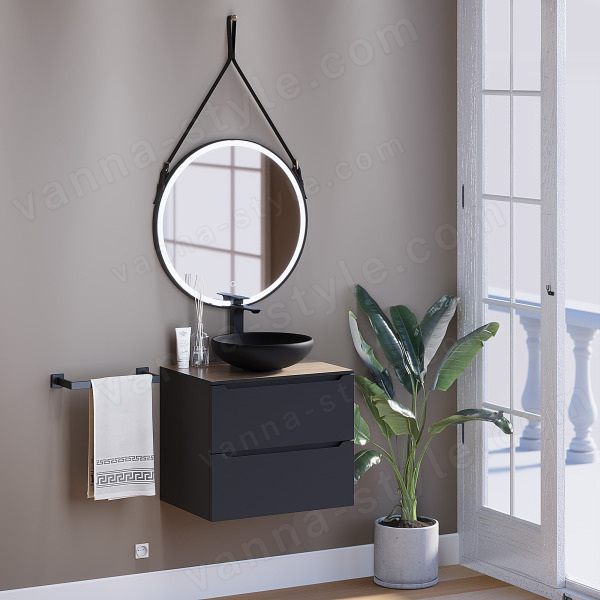 Раковина Uperwood Sfera 291020318 40x40, черная матовая 40x40, черная матовая