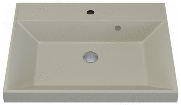 Раковина Uperwood Classic Quartz 291030014 60x45, бежевая матовая, лён 60x45, бежевая матовая, лён