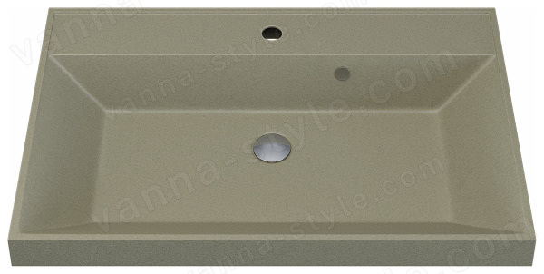 Раковина Uperwood Classic Quartz 291030018 70x45, бежевая матовая, десерт 70x45, бежевая матовая, десерт