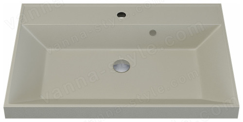 Раковина Uperwood Classic Quartz 291030019 70x45, бежевая матовая, лён 70x45, бежевая матовая, лён