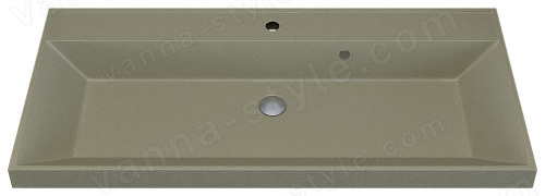Раковина Uperwood Classic Quartz 293020636 100x45, бежевая матовая, десерт 100x45, бежевая матовая, десерт