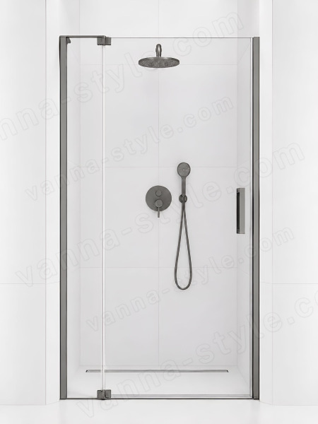 Душевая дверь Cezares SLIDER SLIDER-B-1-80/90-C-GM 80x195 распашная, профиль сталь