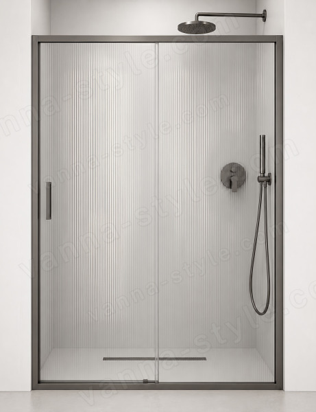 Душевая дверь Cezares MOLVENO MOLVENO-BF-1-120-P-GM 120x195 раздвижная, профиль сталь