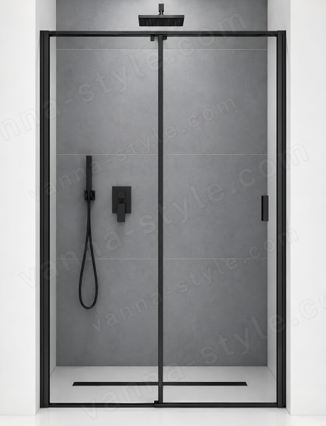 Душевая дверь Cezares URBAN URBAN-B-12-140-C-NERO 140x195 распашная, профиль черный матовый