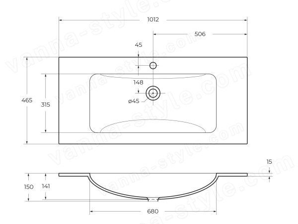 Стеклянная раковина BelBagno BB1010/465-LV-VTR-BO