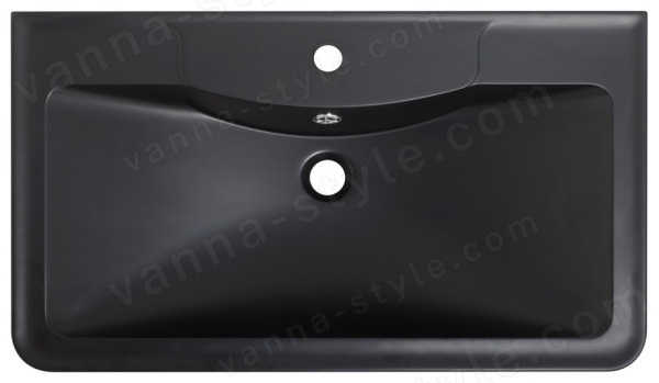 Раковина из искусственного камня BelBagno BB1000/455-LV-ART-ALR-NERO, чёрная матовая, чёрная матовая