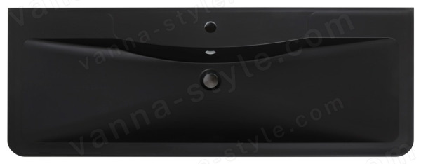 Раковина из искусственного камня BelBagno BB1200/455-LV-ART-ALR-NERO, чёрная матовая, чёрная матовая