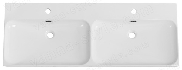 Керамическая раковина с двумя чашами BelBagno BB-8078-120-2