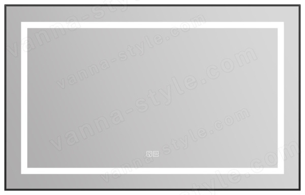 Зеркало с подсветкой BelBagno KRAFT SPC-KRAFT-1085-685-TCH-WARM-NERO 108.5x68.5, черный