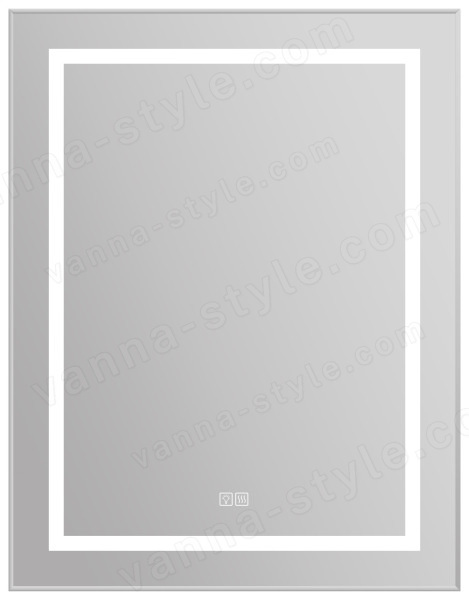 Зеркало с подсветкой BelBagno KRAFT SPC-KRAFT-685-885-TCH-WARM 68.5x88.5, сатин