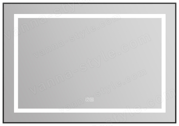 Зеркало с подсветкой BelBagno KRAFT SPC-KRAFT-985-685-TCH-WARM-NERO 98.5x68.5, черный