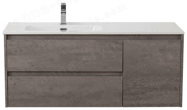 Тумба под раковину BelBagno Kraft KRAFT-1200-2C-1A-SO-CG-L 120x46 подвесная, Серый цемент (Cemento