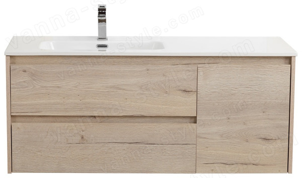 Тумба под раковину BelBagno Kraft KRAFT-1200-2C-1A-SO-RGB-L 120x46 подвесная, Дуб галифакс белый (