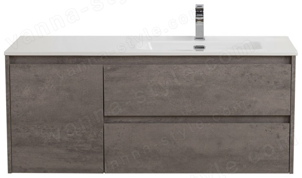 Тумба под раковину BelBagno Kraft KRAFT-1200-2C-1A-SO-CG-R 120x46 подвесная, Серый цемент (Cemento