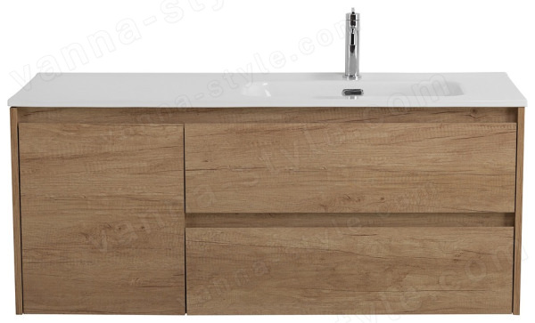 Тумба под раковину BelBagno Kraft KRAFT-1200-2C-1A-SO-RNN-R 120x46 подвесная, Дуб небраска натурал
