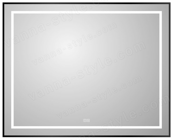 Зеркало с подсветкой BelBagno KRAFT SPC-KRAFT-1000-800-LED-TCH-WARM-NERO 100x80, черный