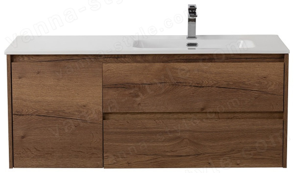 Тумба под раковину BelBagno Kraft KRAFT-1200-2C-1A-SO-RT-R 120x46 подвесная, Дуб табачный (Rovere