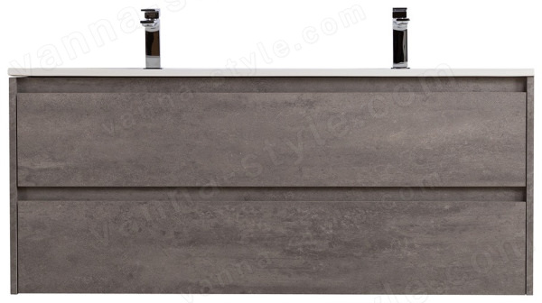Тумба под раковину BelBagno Kraft KRAFT-1200-2C-SO-2-CG 120x46 подвесная, Серый цемент (Cemento Gr