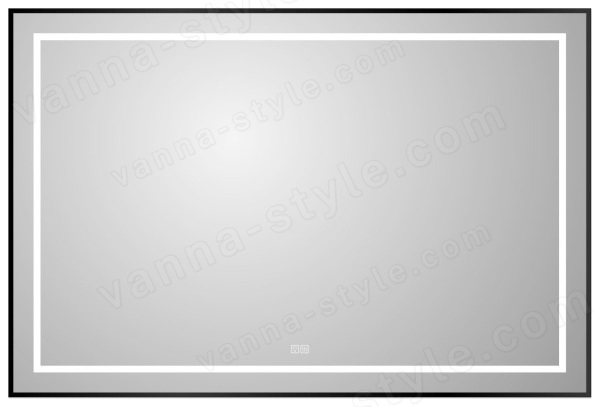 Зеркало с подсветкой BelBagno KRAFT SPC-KRAFT-1200-800-LED-TCH-WARM-NERO 120x80, черный