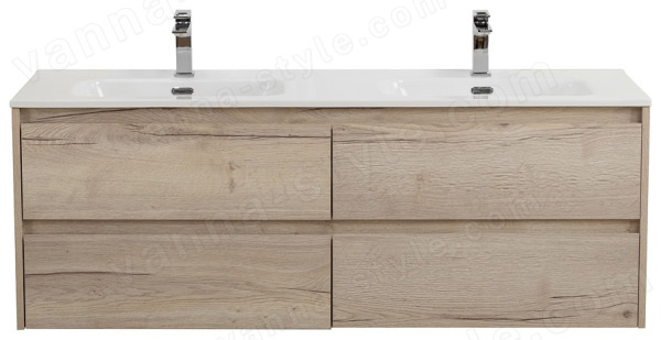 Тумба под раковину BelBagno Kraft KRAFT-1200-4C-SO-2-RGB 120x46 подвесная, Дуб галифакс белый (Rov