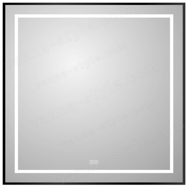 Зеркало с подсветкой BelBagno KRAFT SPC-KRAFT-900-800-LED-TCH-WARM-NERO 90x80, черный