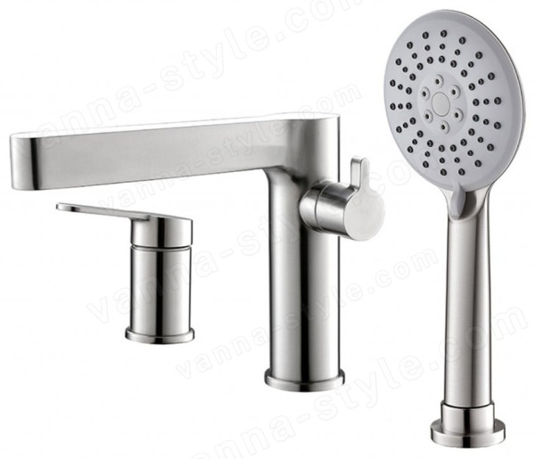 Смеситель на борт ванны BelBagno DELTA DEL-BVD3-IN, сатин