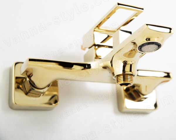 Смеситель для ванны BelBagno LUCE LUC-VASM-ORO, глянцевое золото