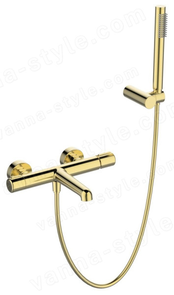 Смеситель для ванны BelBagno UNO UNO-VASM/DFS-ORO, глянцевое золото