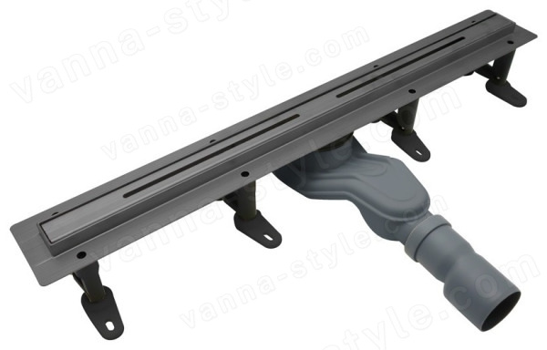 Душевой лоток Cezares LUX LUX-LD-60-GM 60 см, оружейная сталь